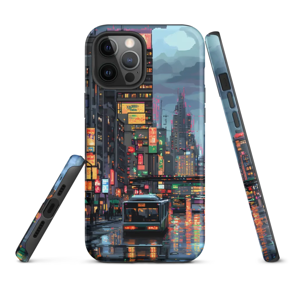 Neon Dreams: A Pixelated Urban Night