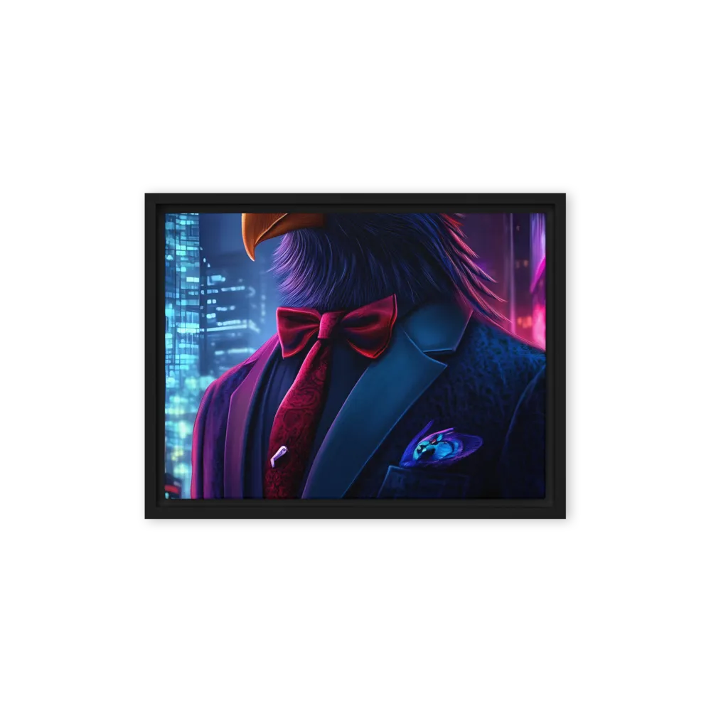 The Dapper Avian | Canvas with Black Frame | 12″×16″