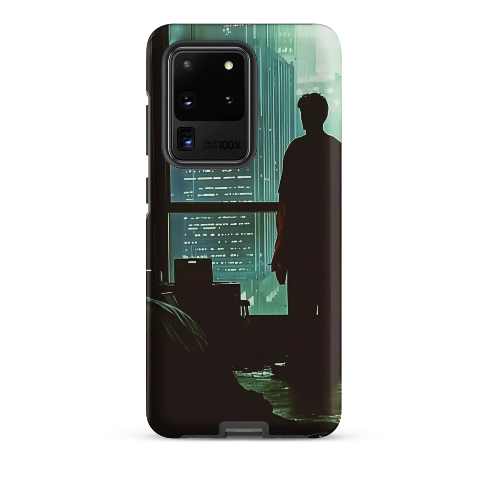Silent Contemplation in a Futuristic Dystopia