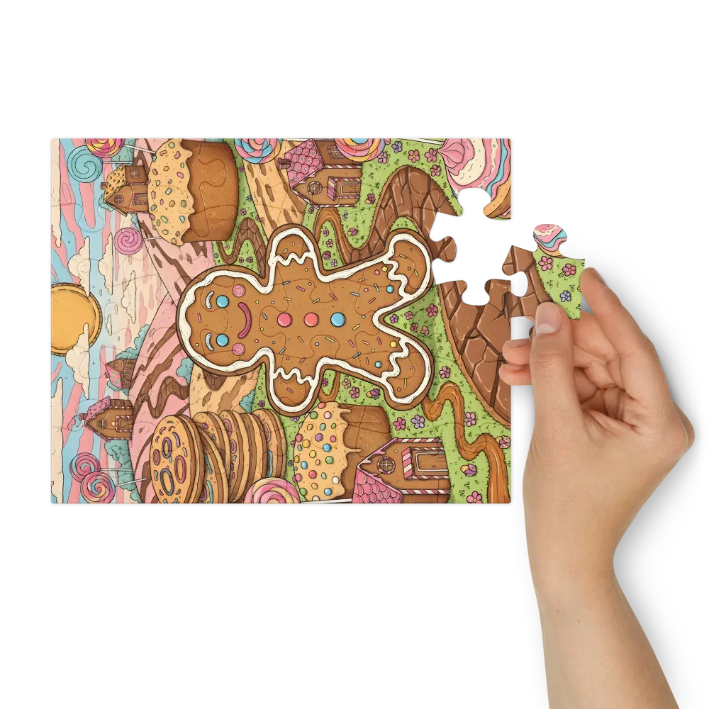 Gingerbread Village 
 Jigsaw Puzzle in Tin Box