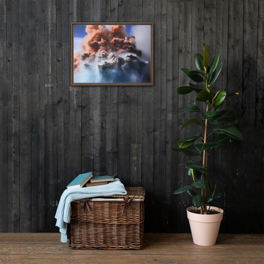 Eruption of Elements | Canvas with Brown Frame | 18″×24″