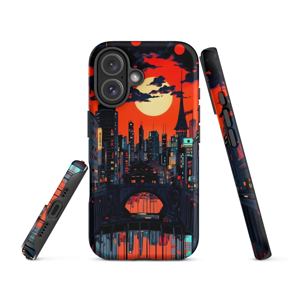 Nightfall in a Neon City | Phone Case |  16 | Tough Case | Matte