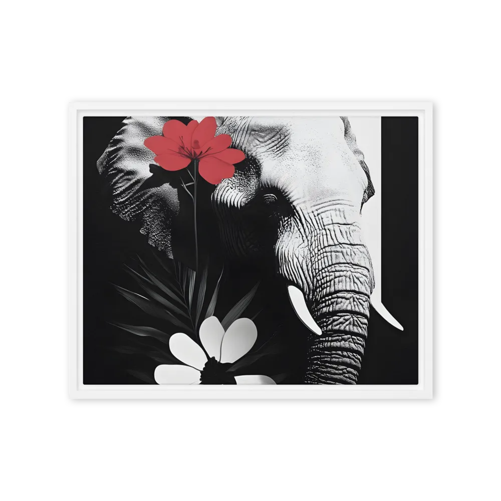Elephant Harmony | Canvas with White Frame | 16″×20″