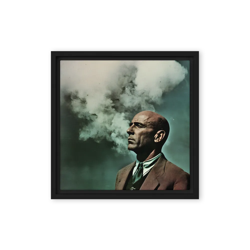 Clouded Thoughts | Canvas with Black Frame | 12″×12″