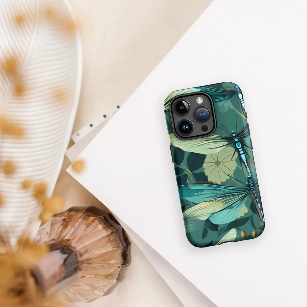 Whispers of Nature: Dragonflies in Harmony | Phone Case |  15 Pro | Tough Case | Matte