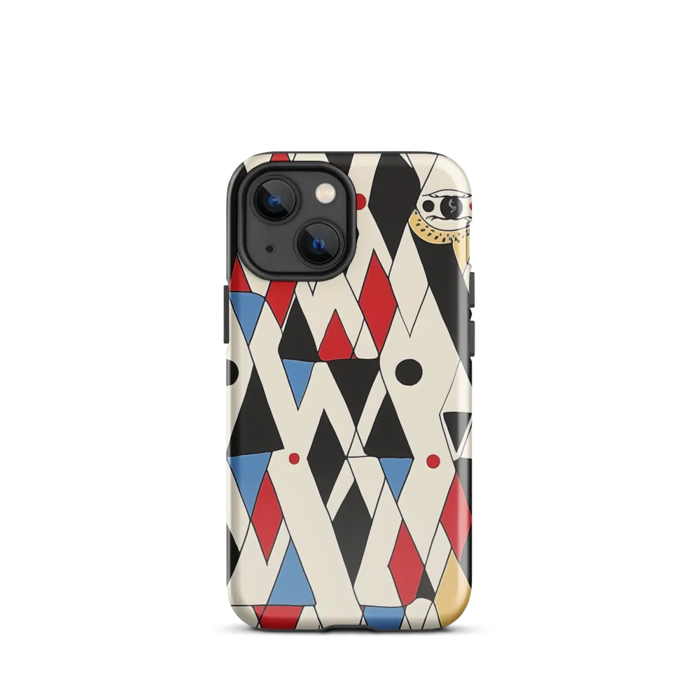 Dynamic Geometric Symphony | Phone Case |  13 mini | Tough Case | Glossy