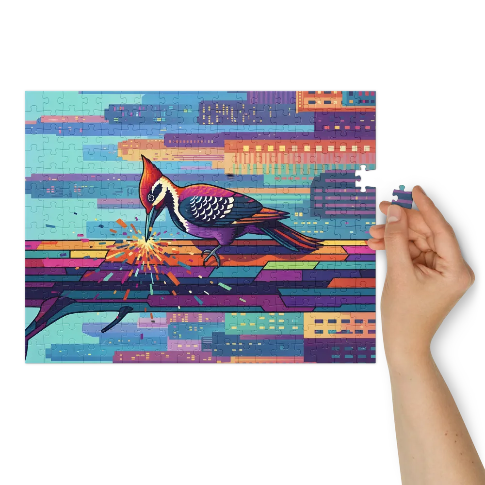 Urban Woodpecker 
 Jigsaw Puzzle in Tin Box