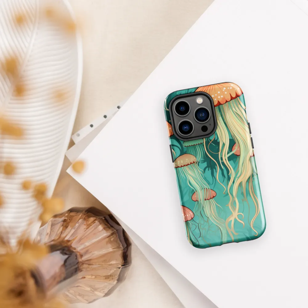 Ethereal Dance of Jellyfish | Phone Case |  14 Pro | Tough Case | Glossy