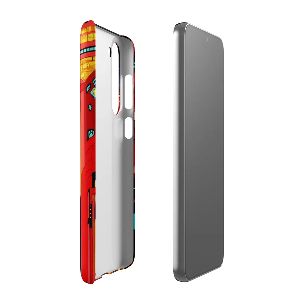 Neon Dreams: A Cyberpunk Cityscape | Phone Case |  S23 Plus | Snap Case | Matte