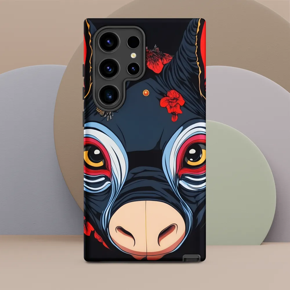 Mystical Bull with Floral Motifs