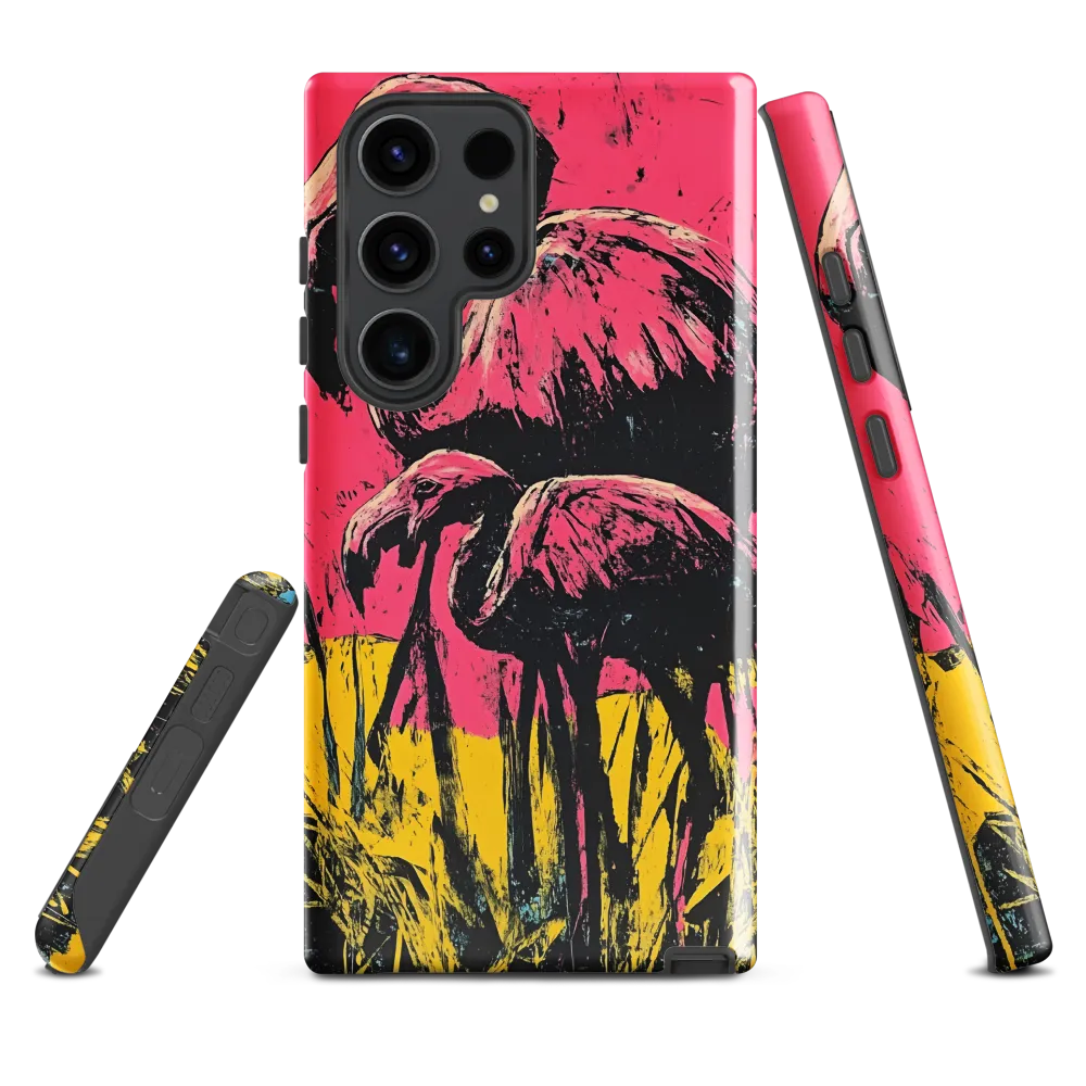 Flamingo Duet: A Pop Art Expression