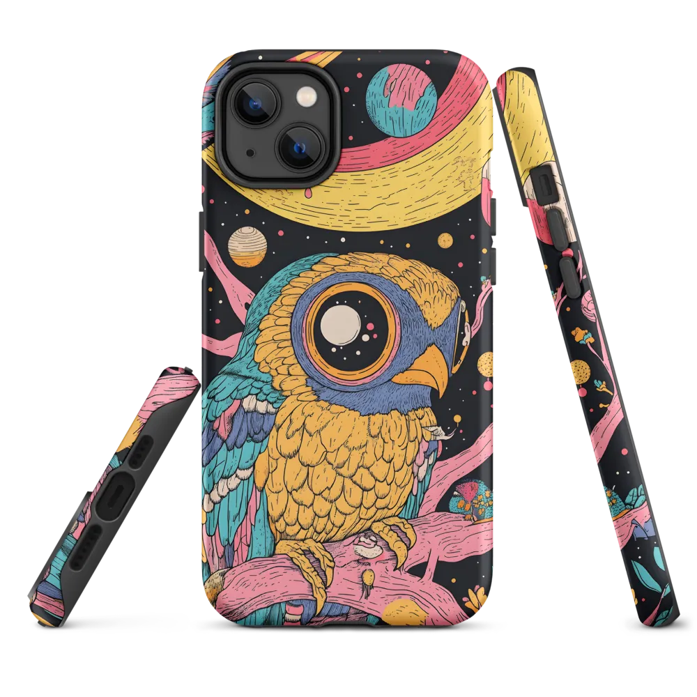 Whimsical Cosmic Owl | Phone Case |  14 Plus | Tough Case | Matte