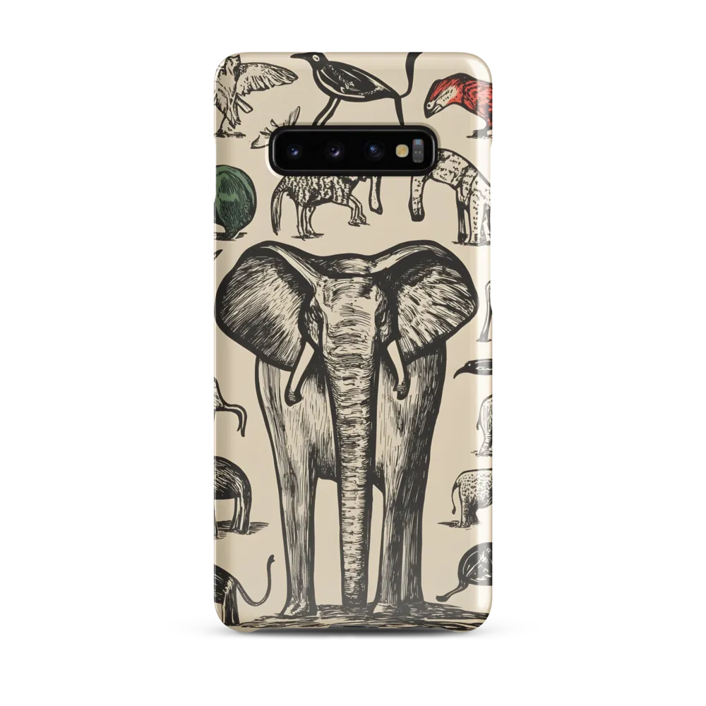 Whimsical Wildlife: A Linocut Journey | Phone Case |  S10 Plus | Snap Case | Glossy