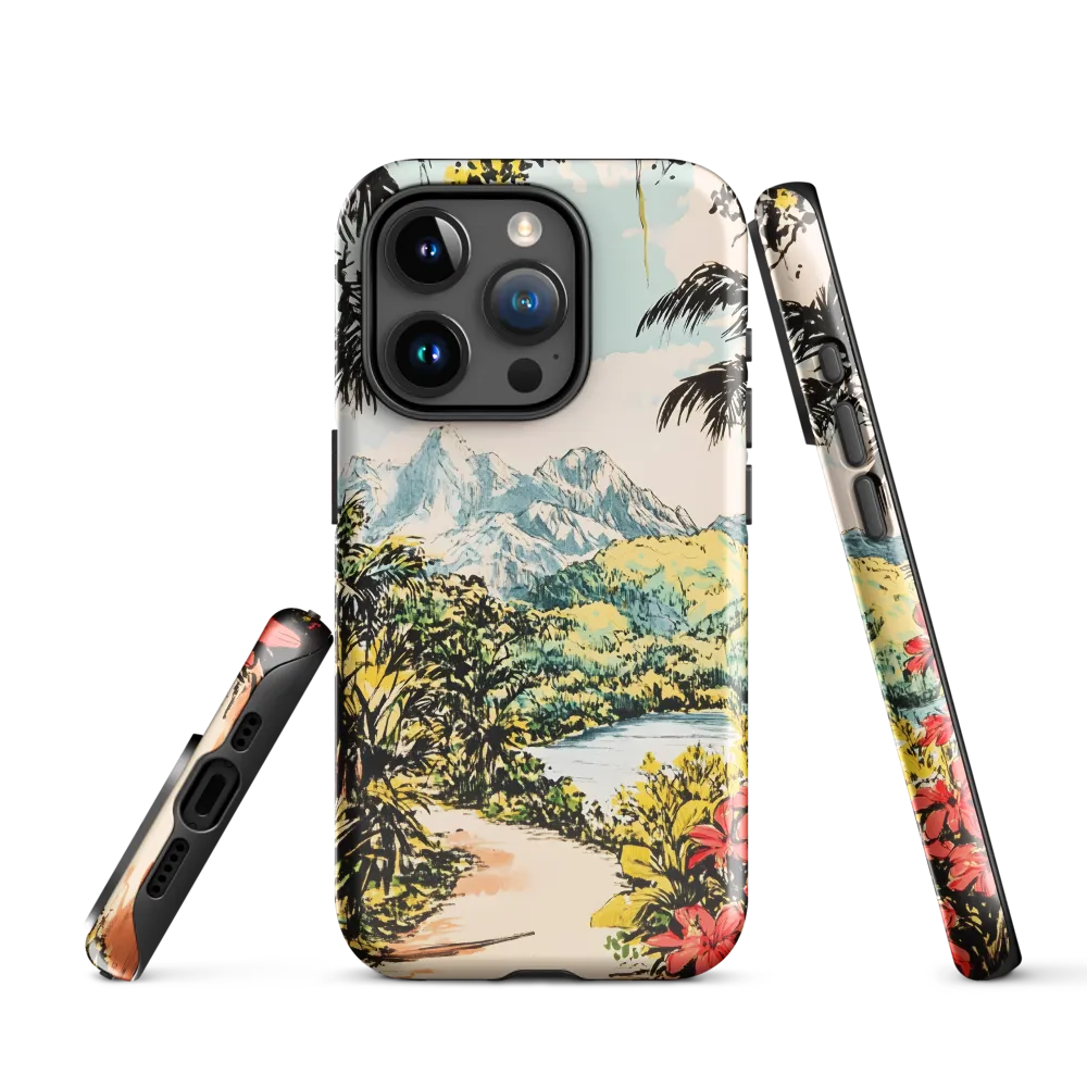 Tropical Serenity | Phone Case |  15 Pro | Tough Case | Glossy