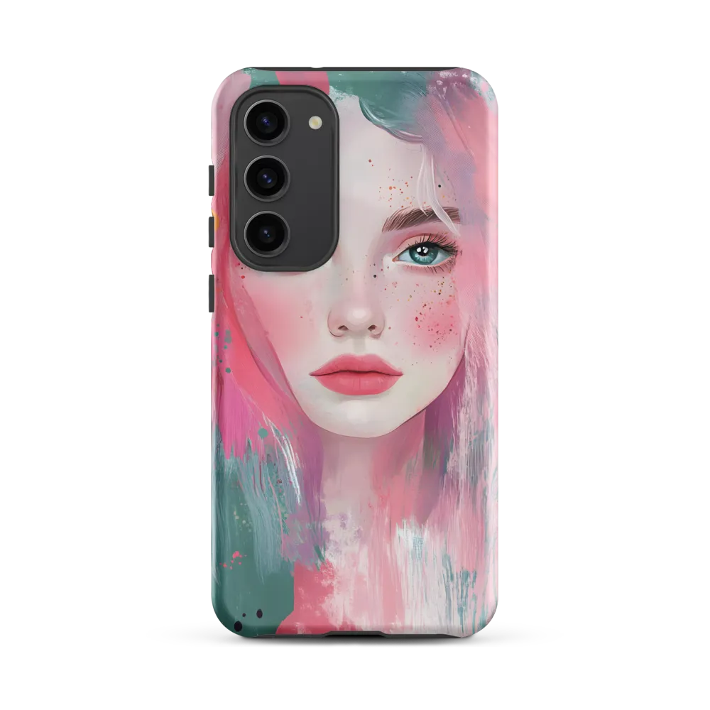 Dreamy Serenity: A Contemporary Portrait | Phone Case |  S23 Plus | Tough Case | Matte