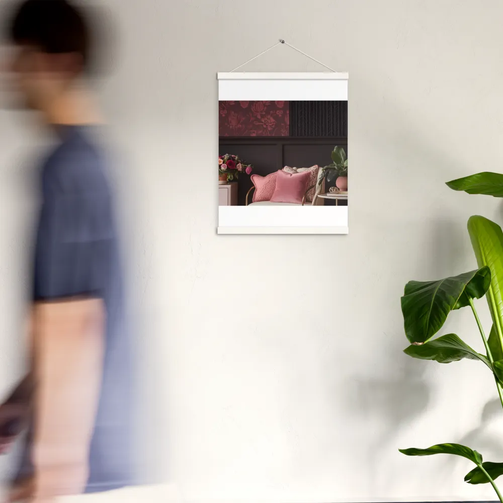 Elegance in Contrast: A Modern Interior Design | Poster With White Wood Hanger | 16″×20″