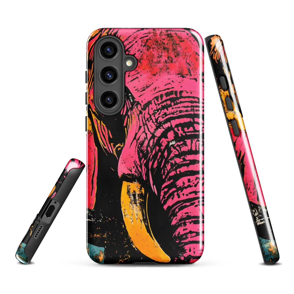 Bold Encounter: The Vibrant Elephant | Phone Case |  S24 Plus | Tough Case | Glossy