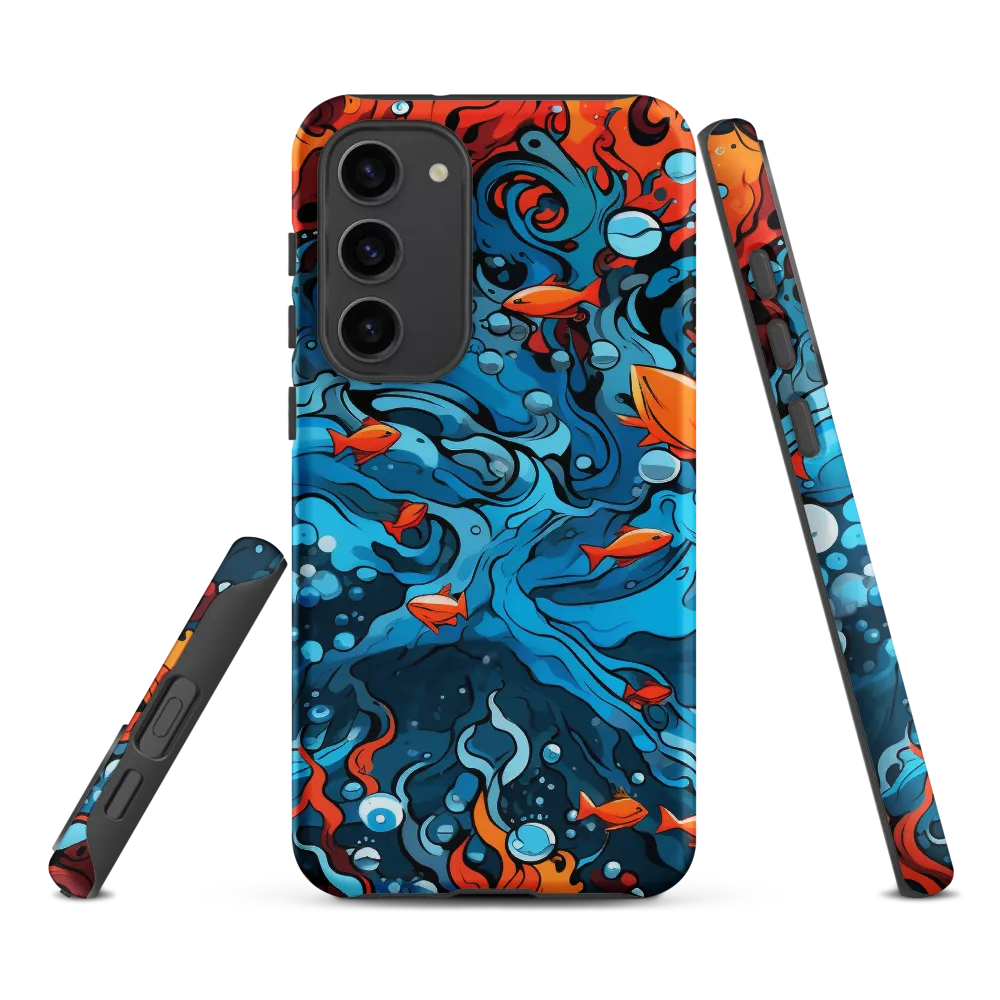 Fluid Harmony: Ocean and Flames