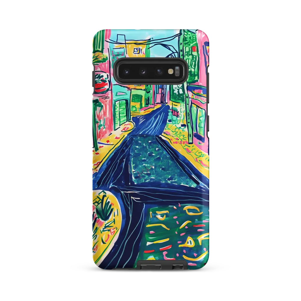 Dreamy Street in Vibrant Hues