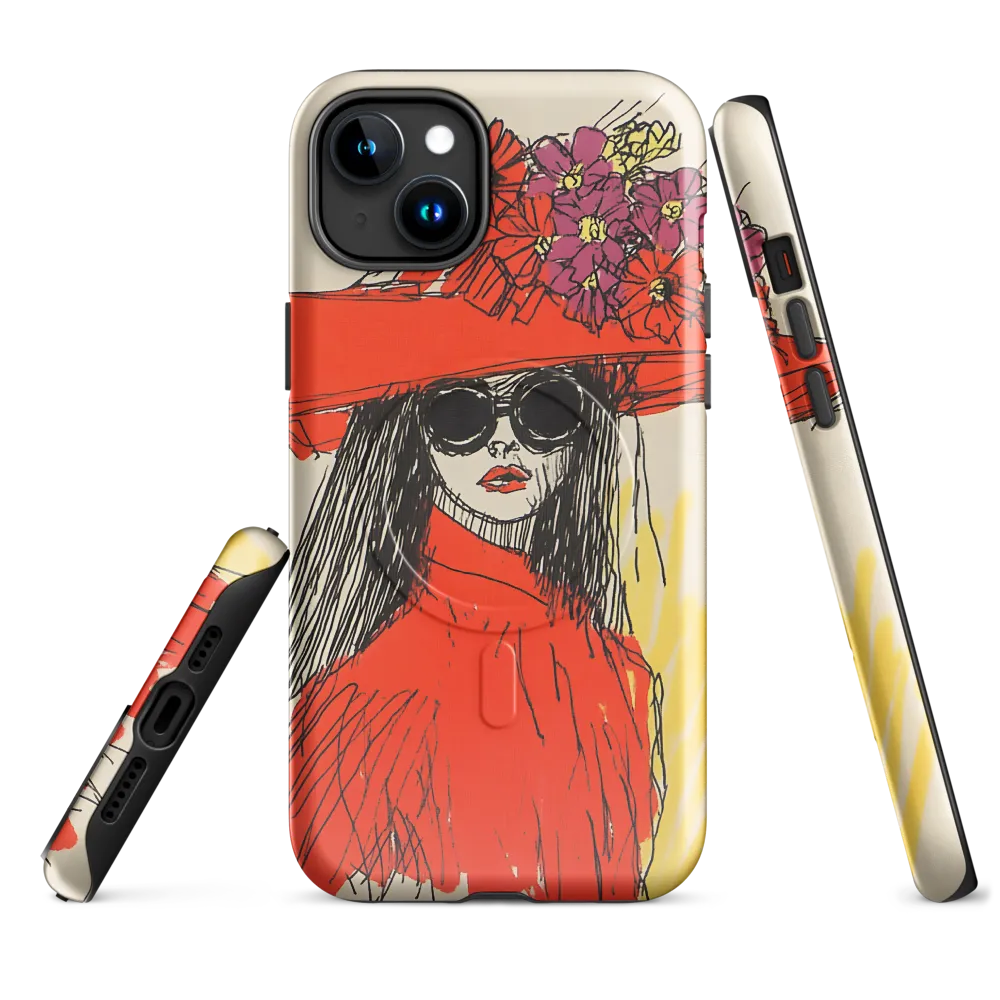 Floral Elegance: A Bold Fashion Statement | Phone Case |  15 Plus | MagSafe® Tough Case | Glossy
