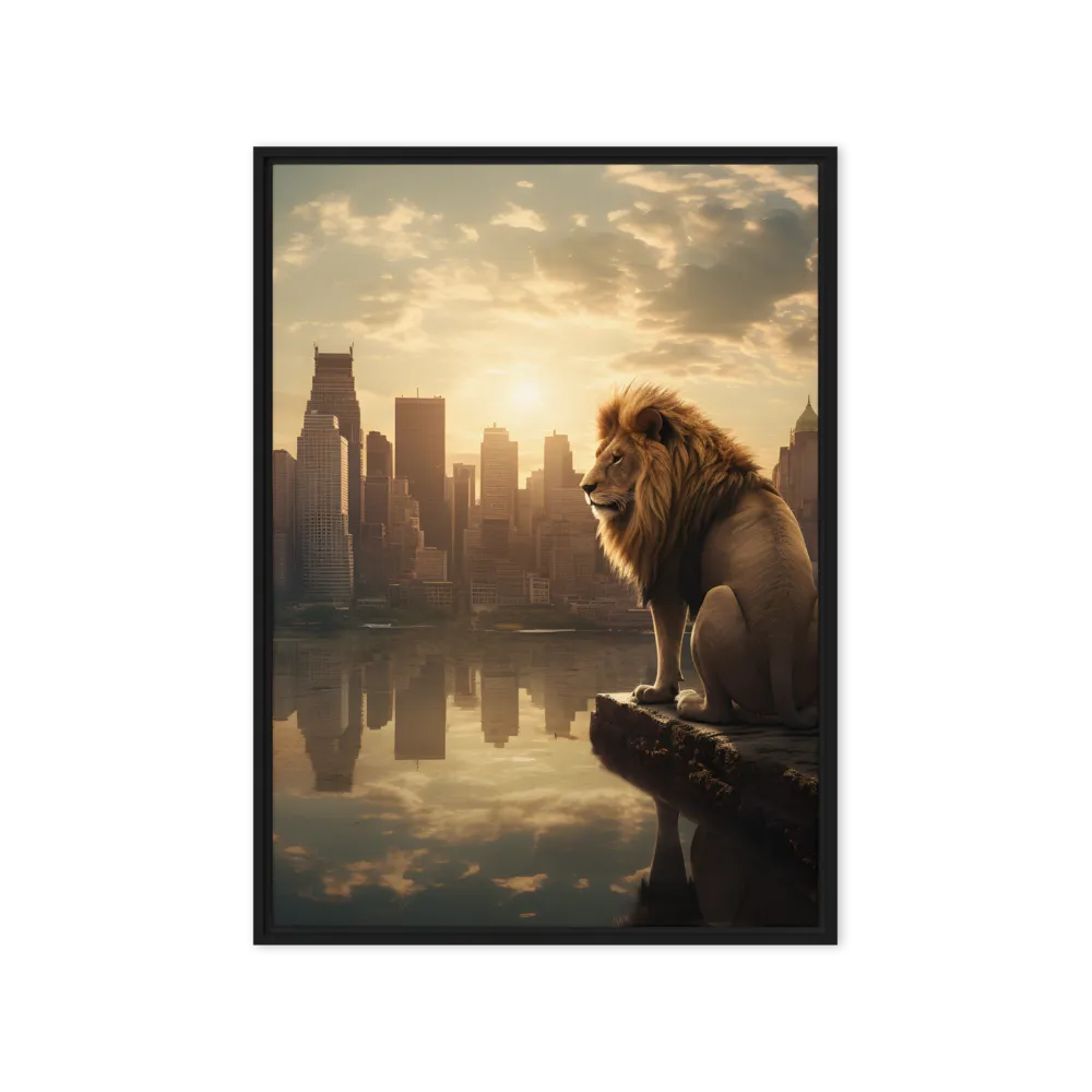 The Lion's Gaze Over the Urban Symphony