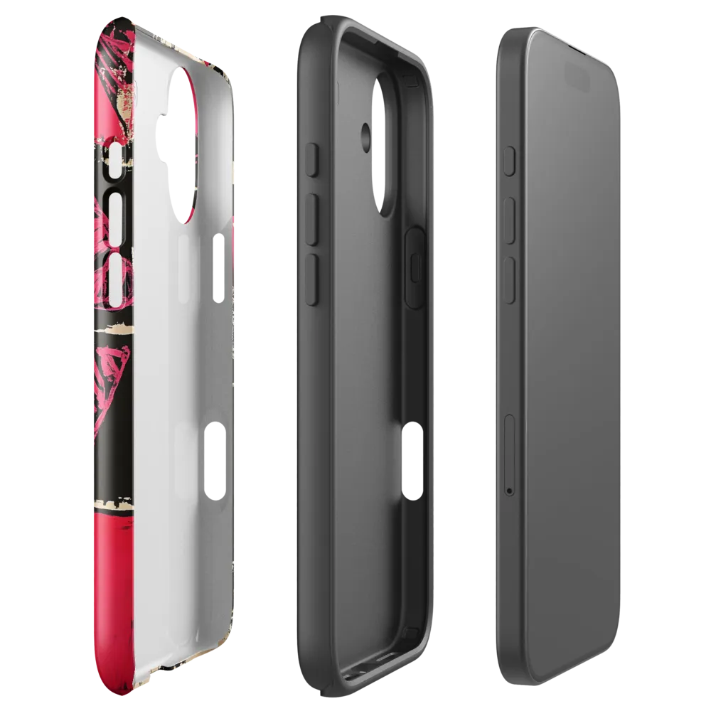 Geometric Symphony in Pink and Black