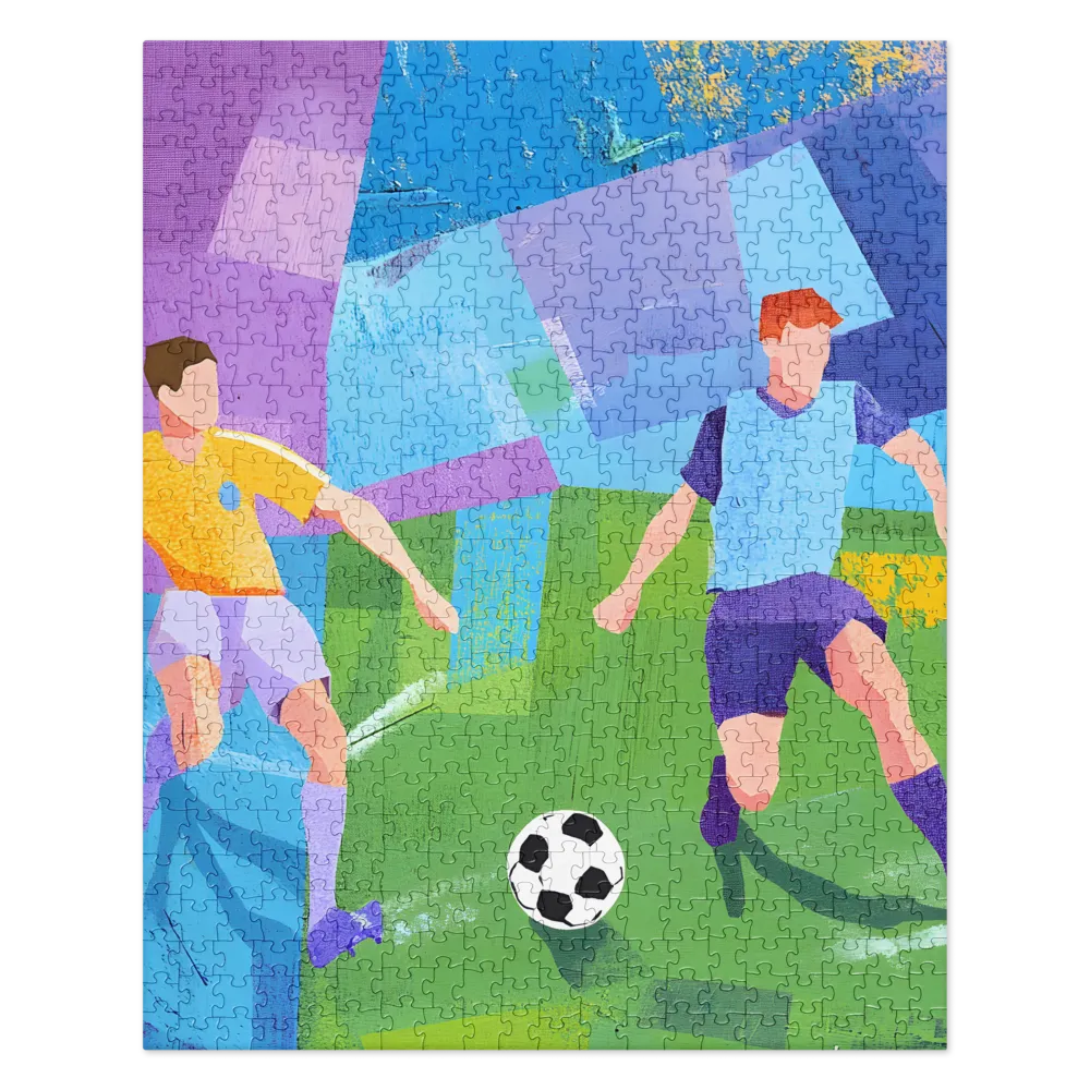 Dynamic Duel on the Field | Jigsaw Puzzle | 520 pieces