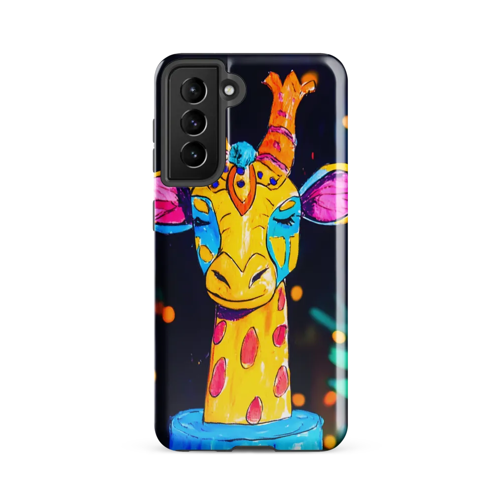 Whimsical Giraffe in Vibrant Colors