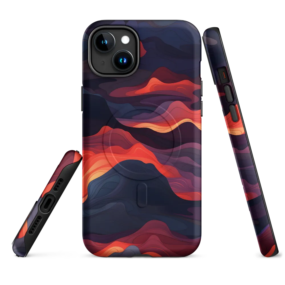 Ethereal Waves of Color | Phone Case |  15 Plus | MagSafe® Tough Case | Matte