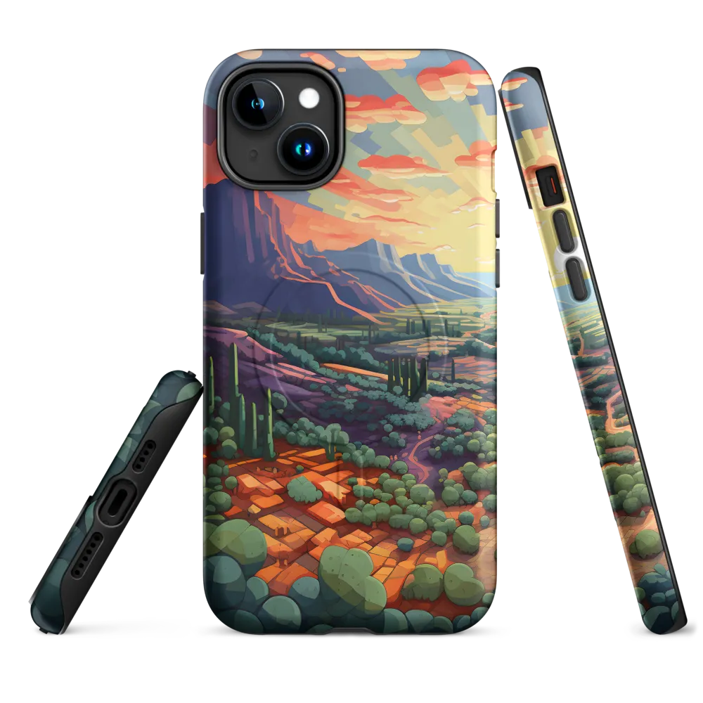 Desert Serenity at Dusk | Phone Case |  15 Plus | MagSafe® Tough Case | Matte