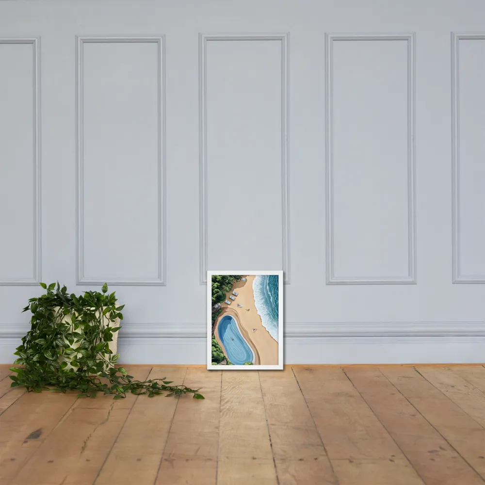 Serenity by the Shore | Poster with White Frame | 12″×16″