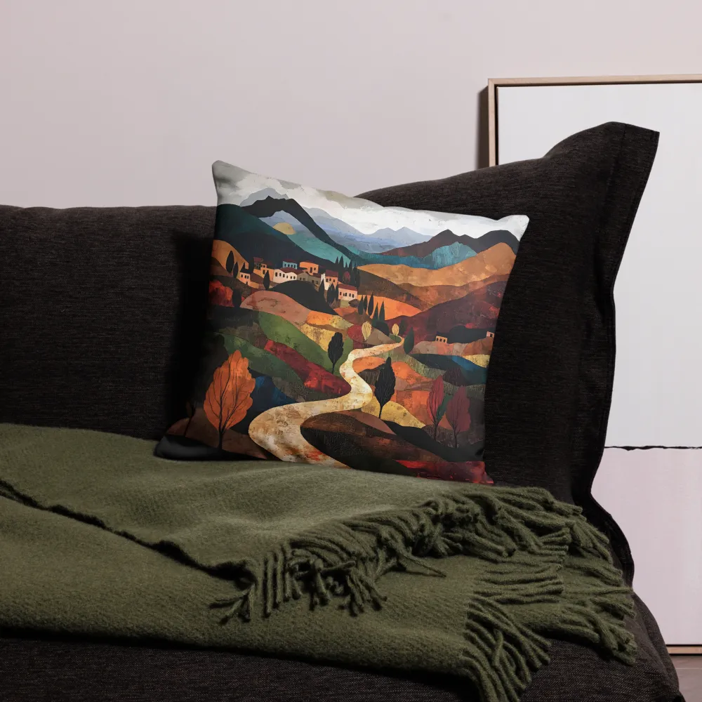 Harmony in Colorful Hills | Pillow | 18″×18″