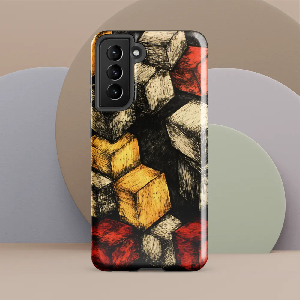 Dynamic Cubes: An Exploration in Color and Form | Phone Case |  S21 FE | Tough Case | Glossy