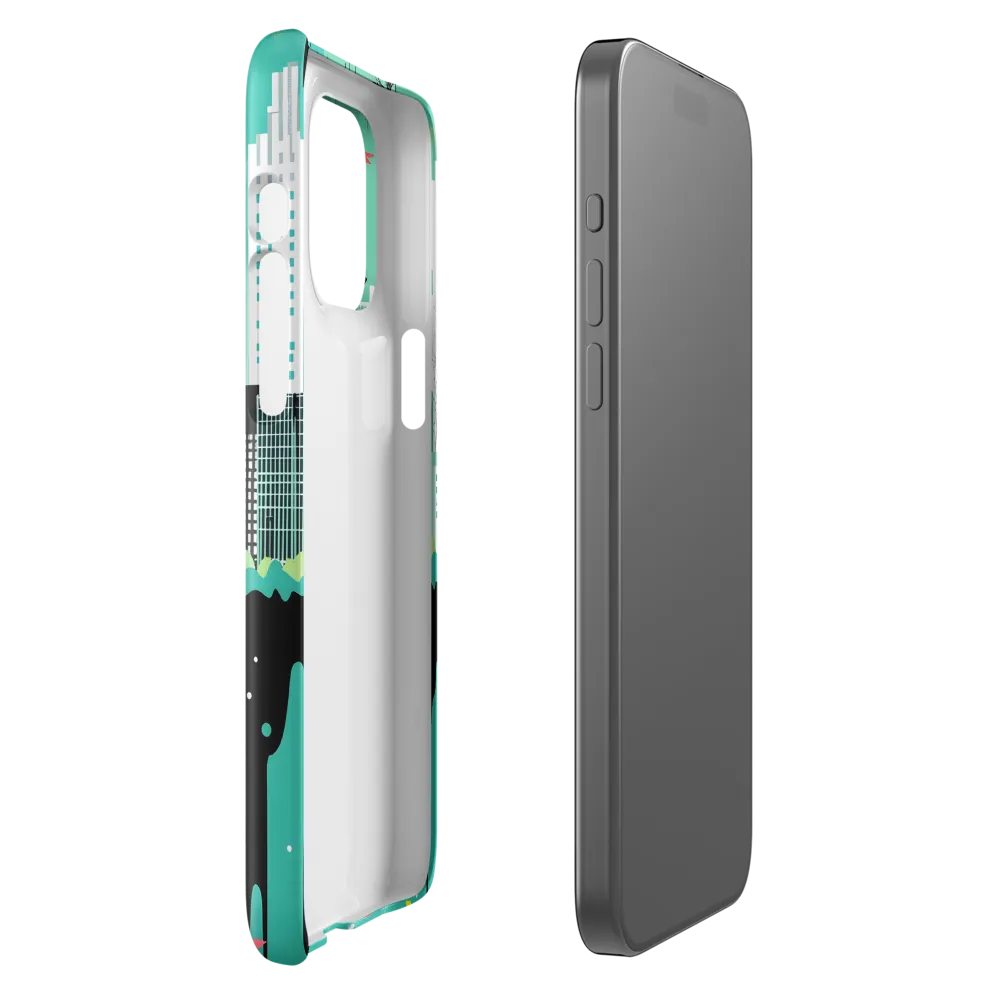 Urban Symphony: A Teal Tale | Phone Case |  15 Pro Max | Snap Case | Glossy