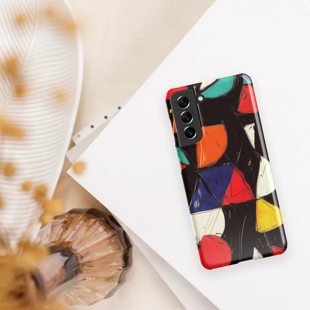 Vibrant Geometric Symphony | Phone Case |  S21 | Snap Case | Glossy