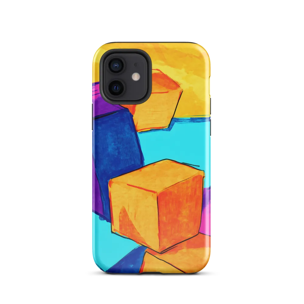 Playful Cubes in Vibrant Harmony | Phone Case |  12 | Tough Case | Glossy