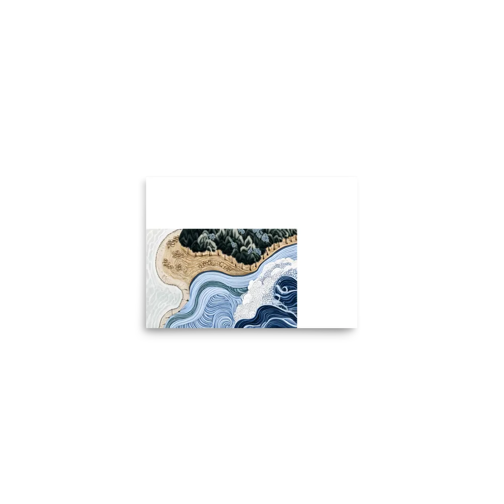 Oceanic Harmony: A Tranquil Landscape | Poster | 5″×7″