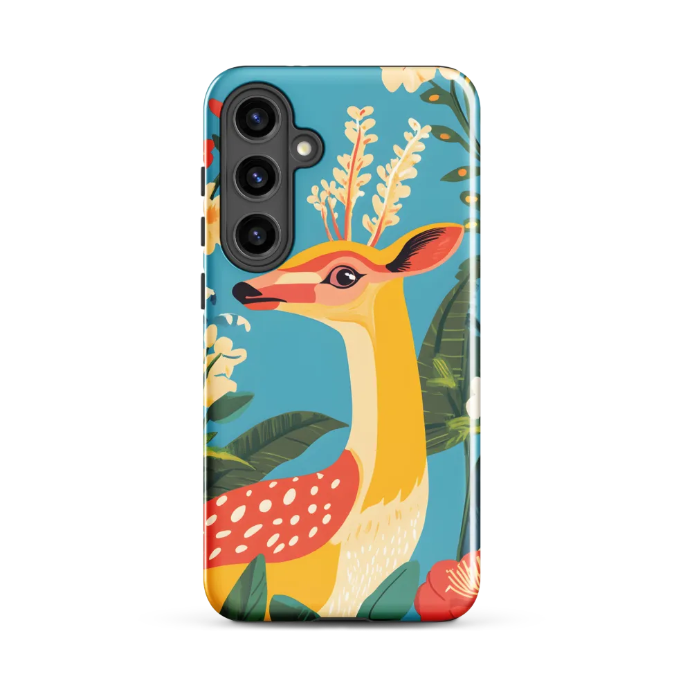 Serene Majesty: A Vibrant Deer Amidst Flora