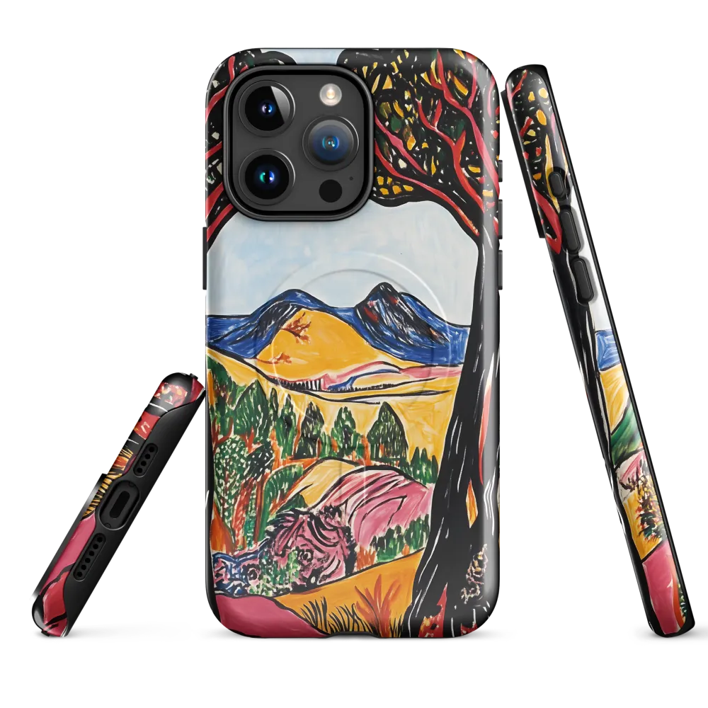 Vibrant Nature's Embrace | Phone Case |  15 Pro Max | MagSafe® Tough Case | Glossy