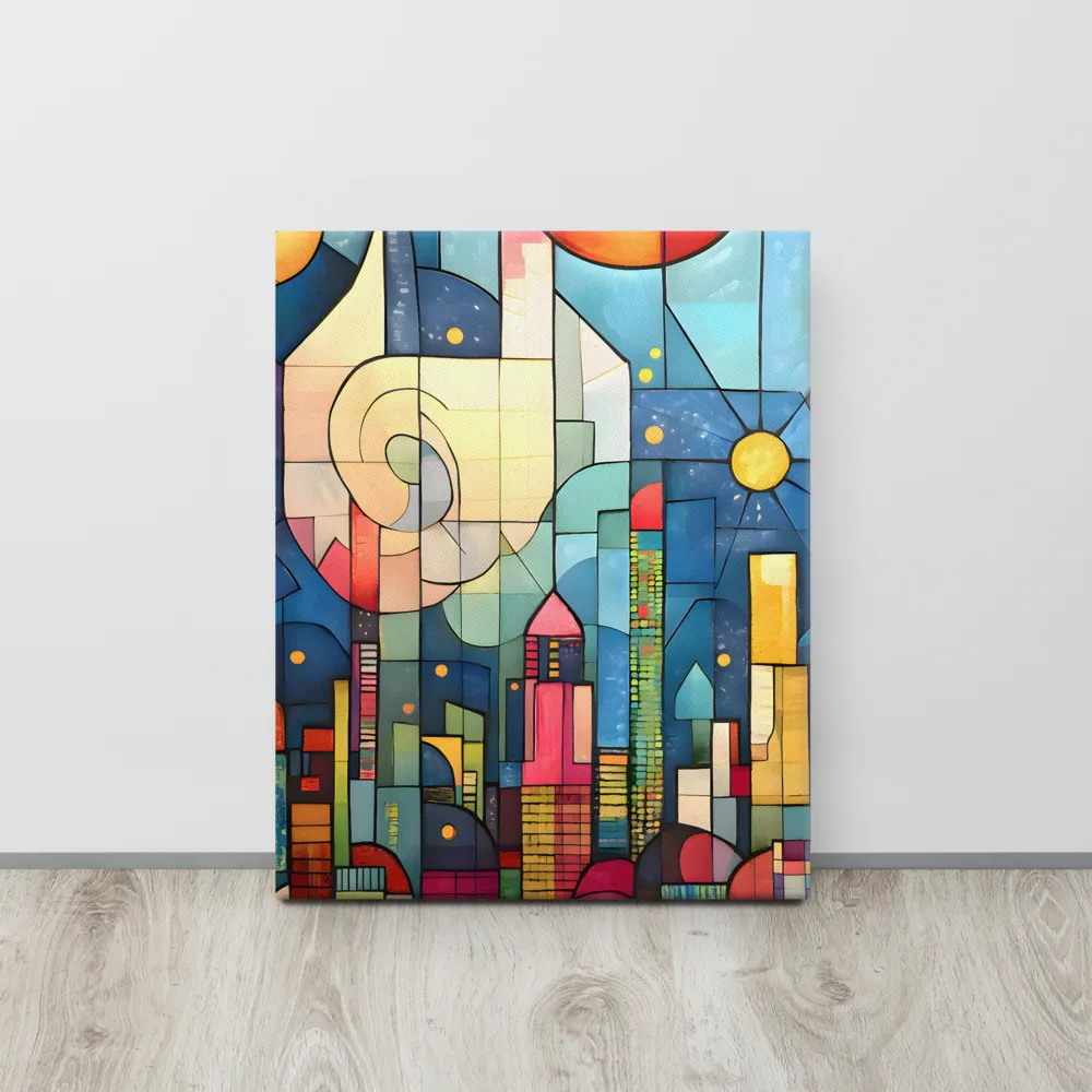 Geometric Harmony: A Vibrant Cityscape