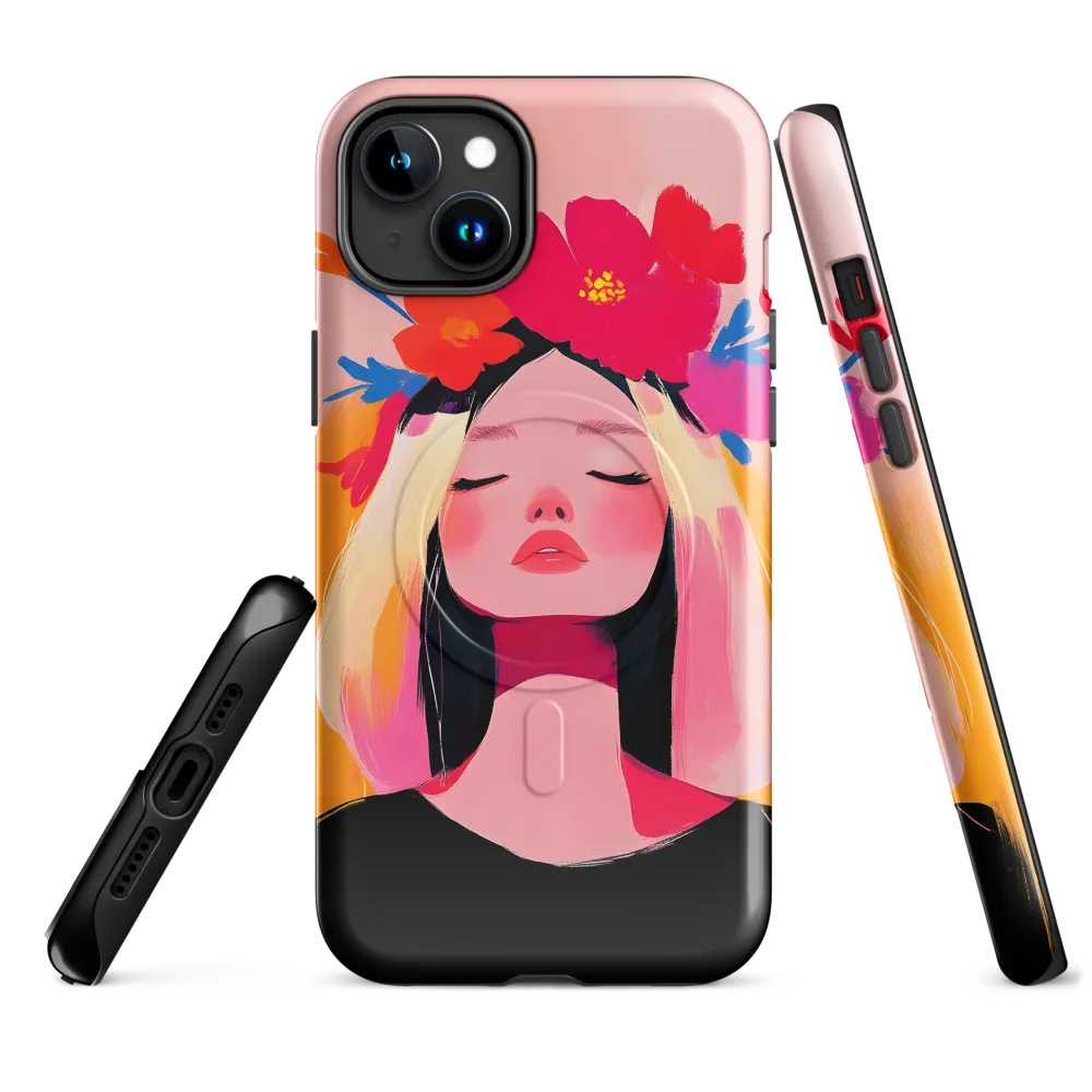 Floral Serenity | Phone Case |  15 Plus | MagSafe® Tough Case | Glossy