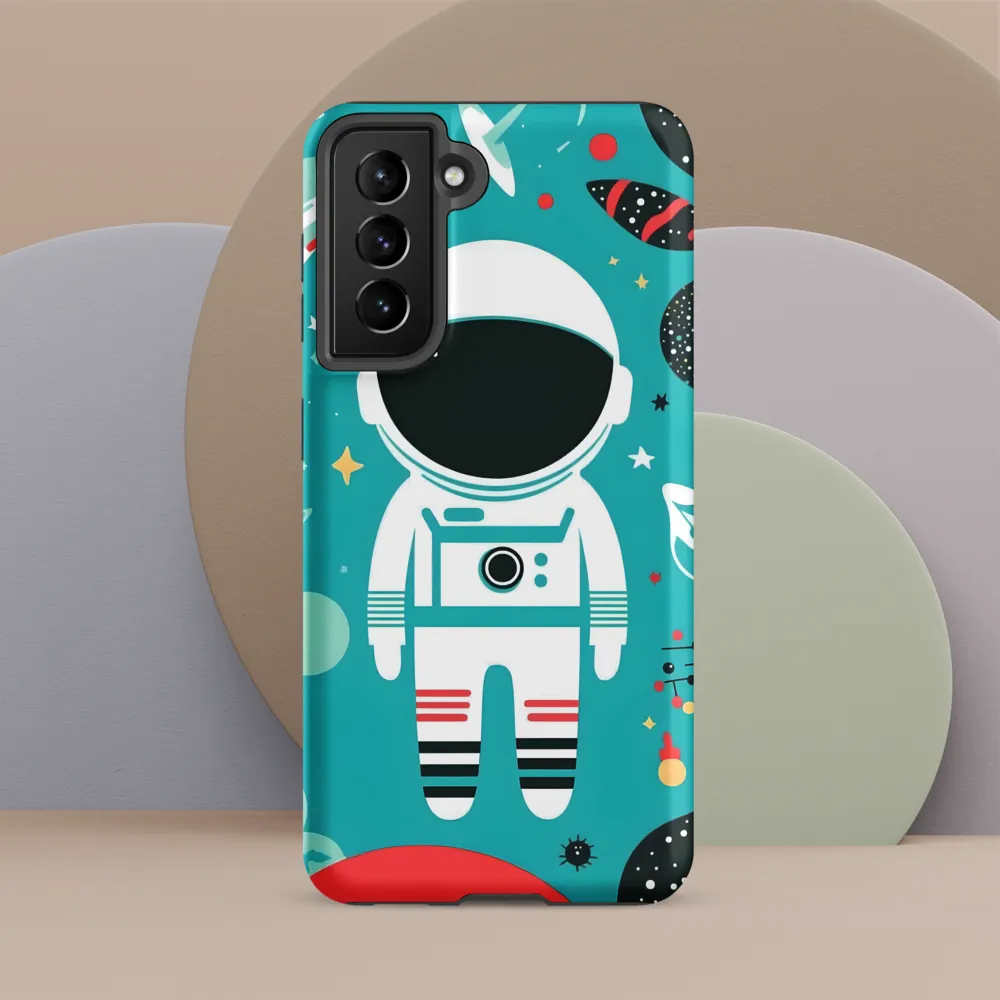 Whimsical Astronaut in Cosmic Wonderland