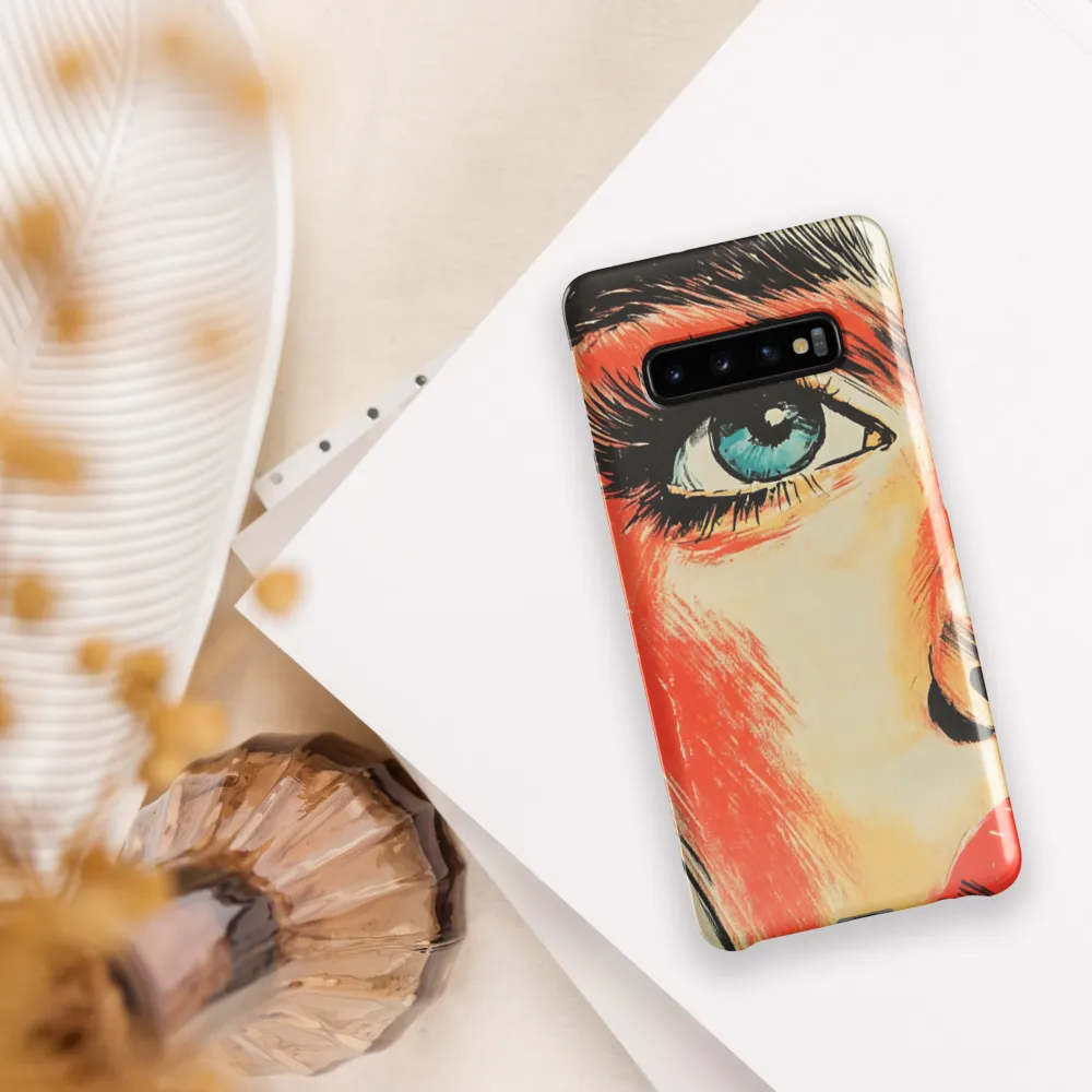 Intense Gaze: A Pop Art Portrait | Phone Case |  S10 Plus | Snap Case | Glossy