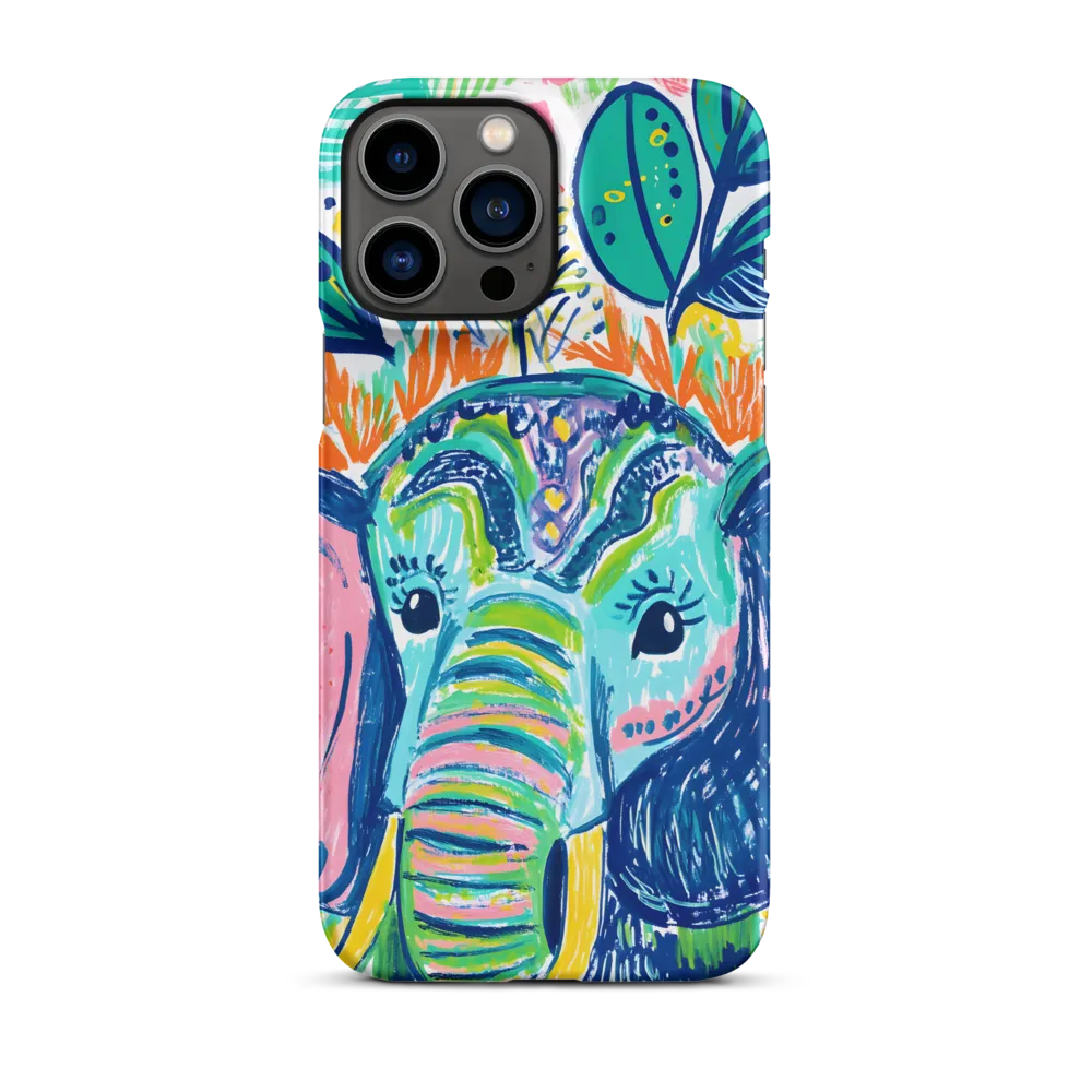 Whimsical Elephant Portrait | Phone Case |  13 Pro Max | Snap Case | Matte