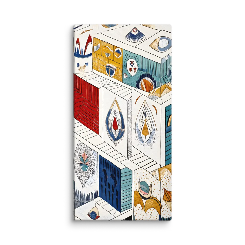 Symphony of Geometric Harmony | Canvas | 10″×20″