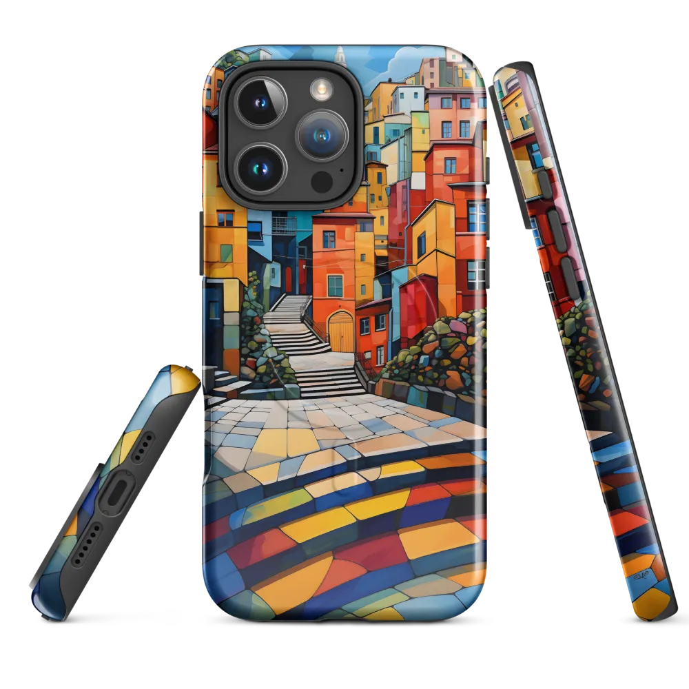 Vibrant Village: A Cubist Journey