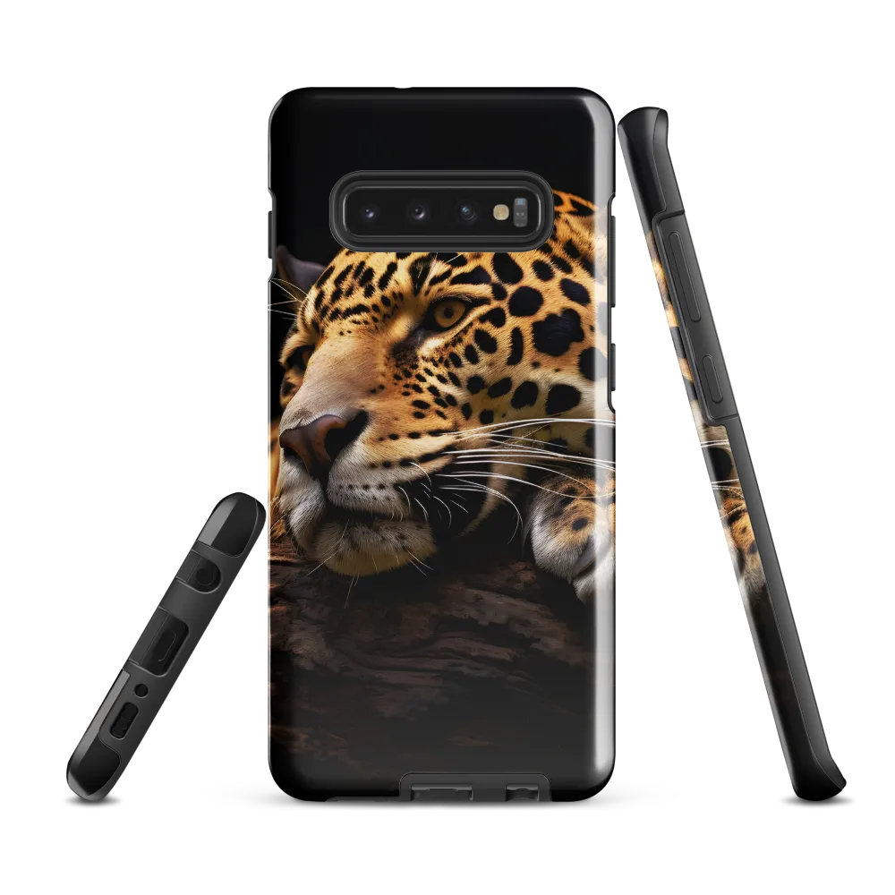 Tranquil Majesty: The Resting Leopard | Phone Case |  S10 Plus | Tough Case | Glossy