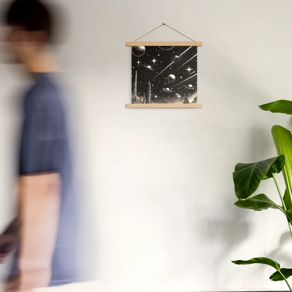 Celestial Reverie | Poster With Oak Wood Hanger | 14″×14″