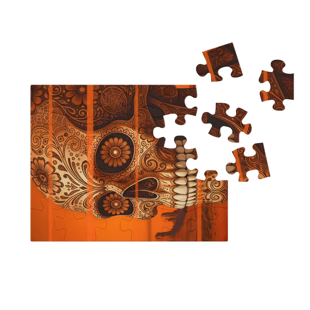 Desert Calavera 
 Jigsaw Puzzle in Tin Box