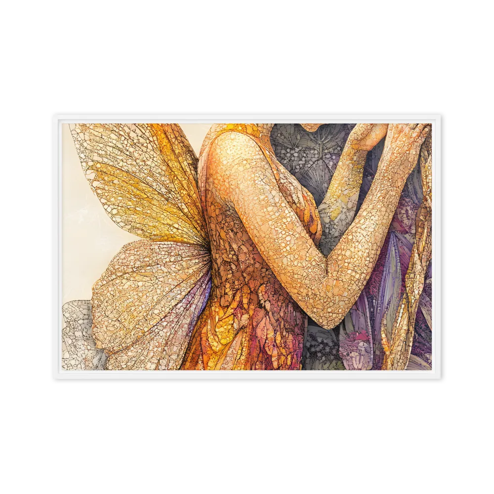 Whispers of the Frosted Meadow | Canvas with White Frame | 20″×30″